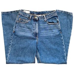 ASOS collusion x006 mom jeans in dark stone wash blue ⭐️